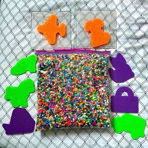 Lot of Perler Beads and Shape Tools